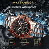 Waterproof Multifunction Sporty Mens Watch