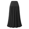 Womens Cotton Pocketed Skirt High-Waisted Elasticated Back Long Dress