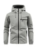 Men's Fashion Casual Hooded Solid Color Multi-pocket Work Pants Outdoor Coat