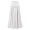 Womens Cotton Pocketed Skirt High-Waisted Elasticated Back Long Dress