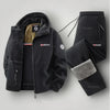 Men's Loose Casual Hooded And Velvet Printed Jacket