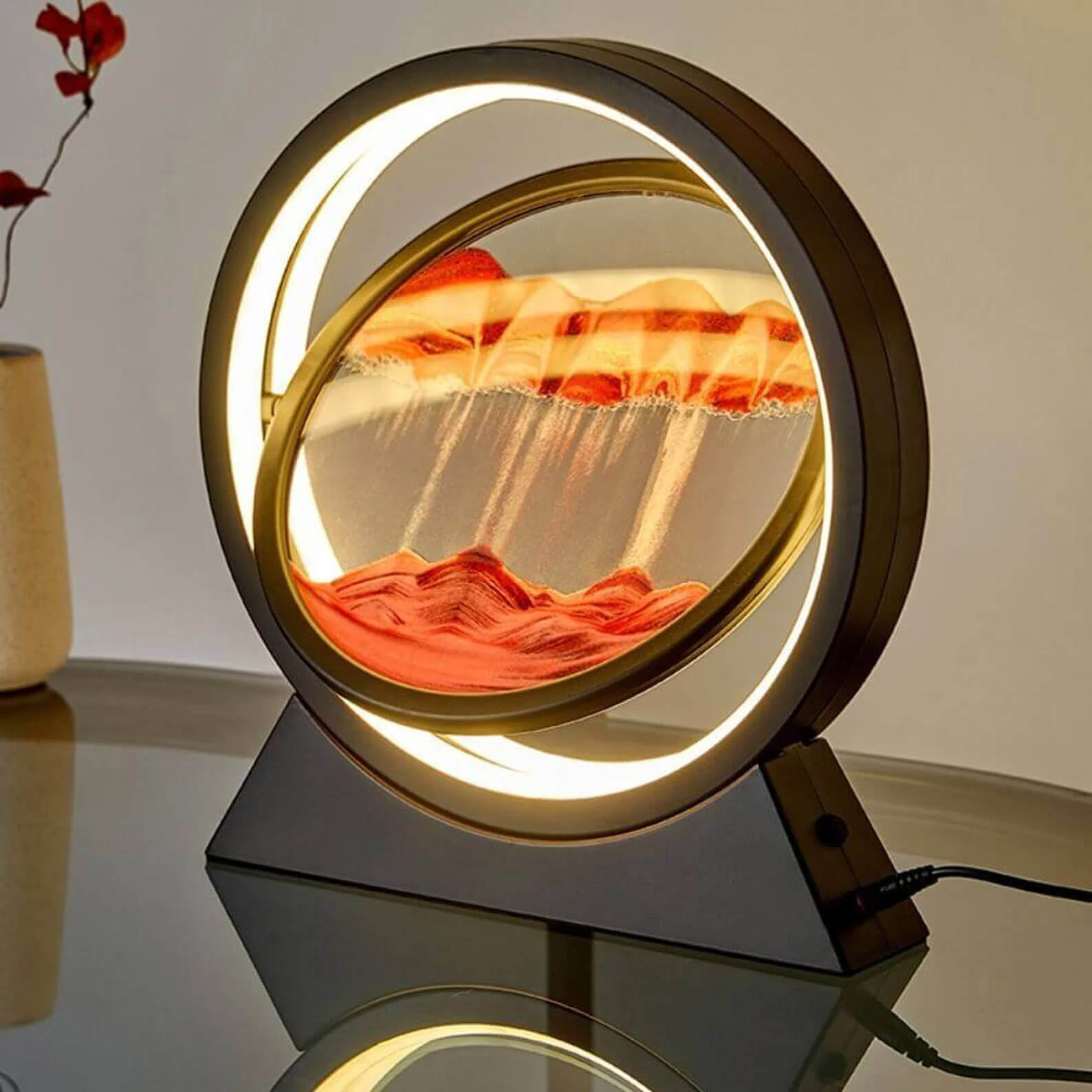 Rotating Sandscape Decorative Lamp