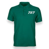 Boeing 757 Flat Text Designed Polo T-Shirts