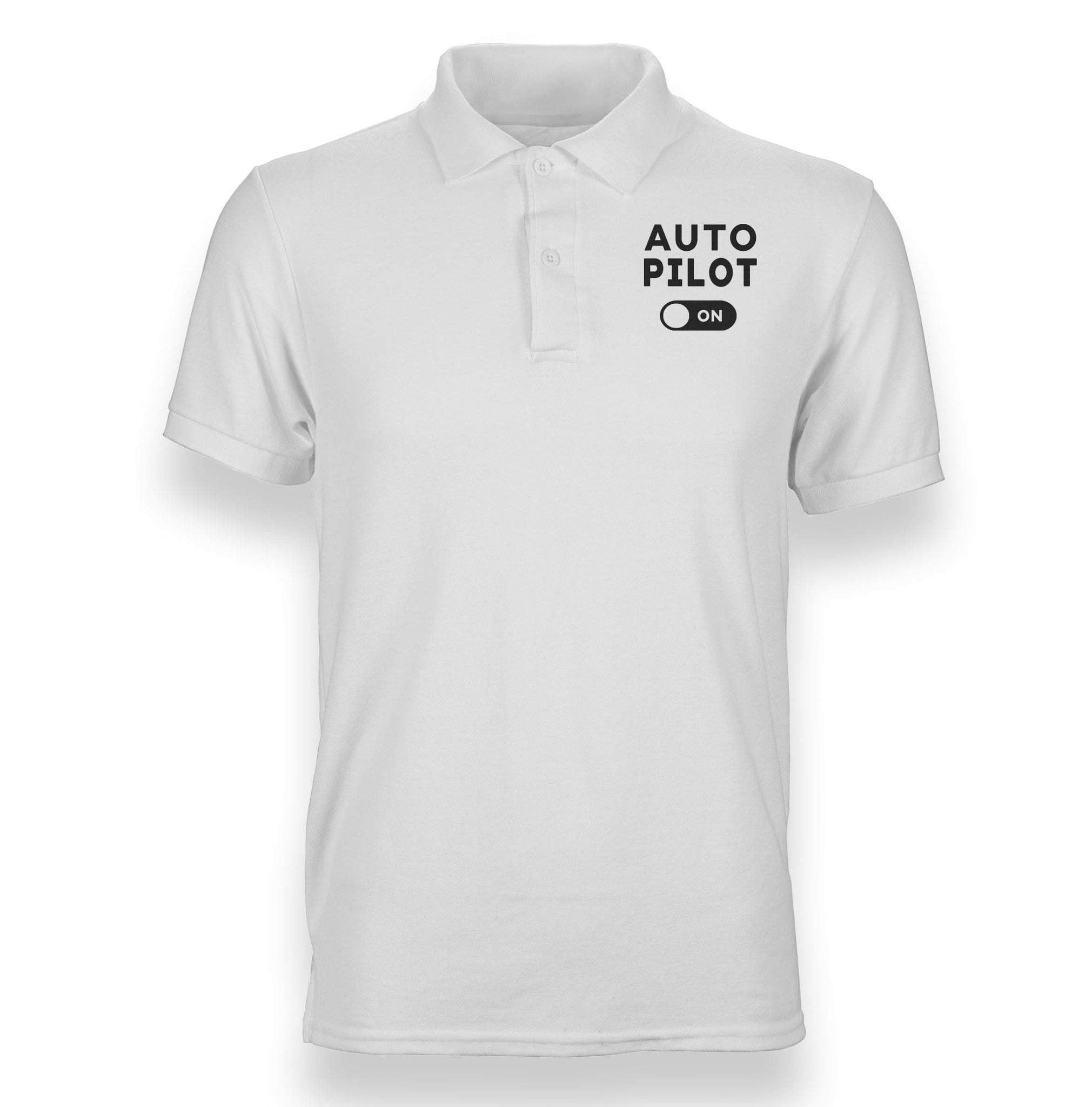 Auto Pilot On Designed Polo T-Shirts