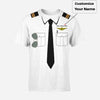Customizable Pilot Uniform (Badge 3) Designed 3D T-Shirts