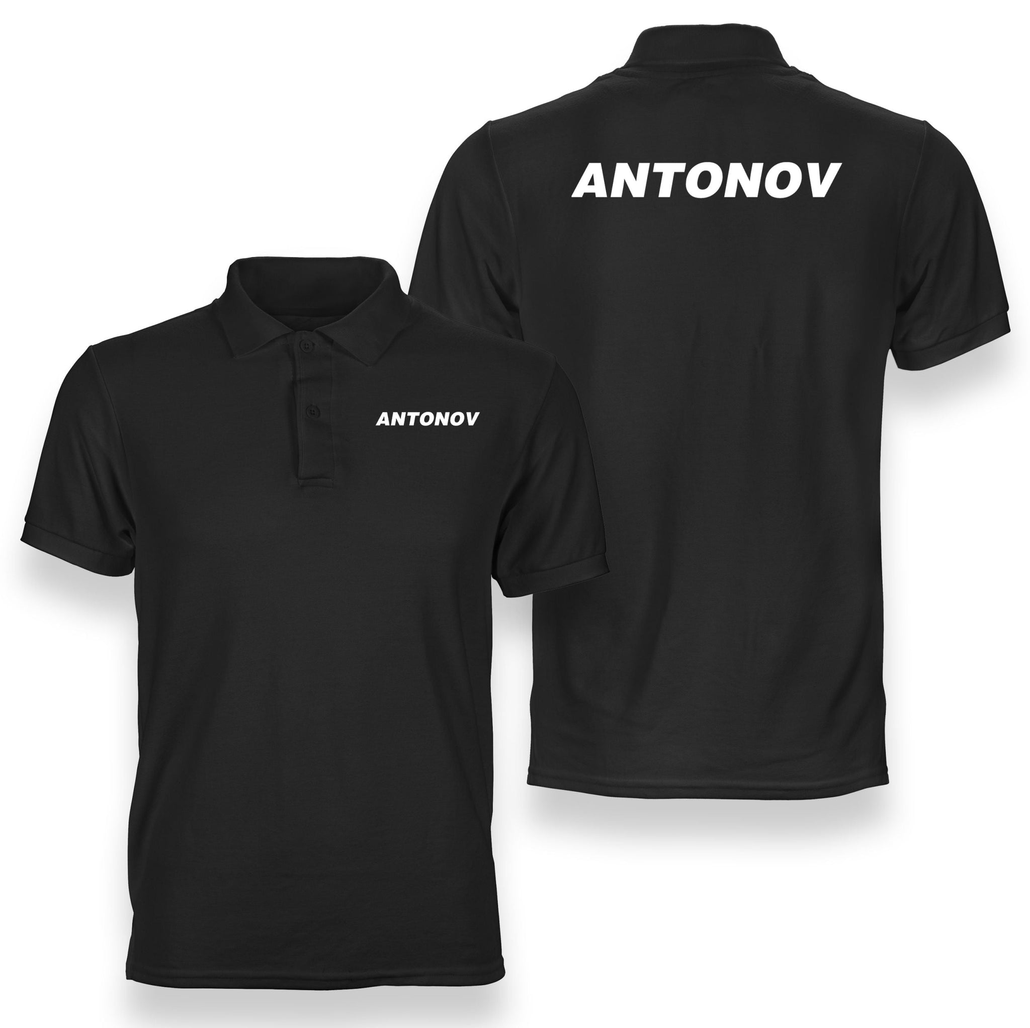 Antonov & Text Designed Double Side Polo T-Shirts