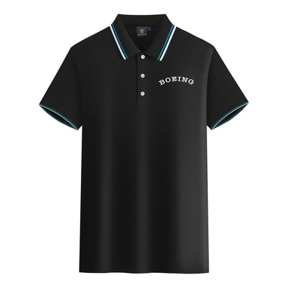 Special BOEING Text Designed Stylish Polo T-Shirts