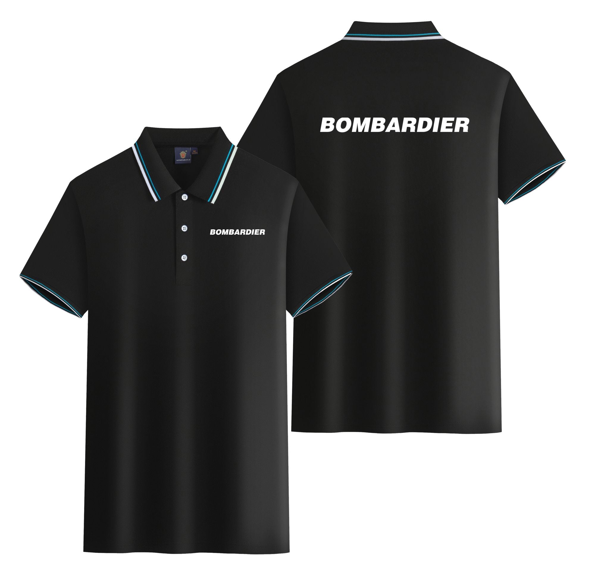 Bombardier & Text Designed Stylish Polo T-Shirts (Double-Side)
