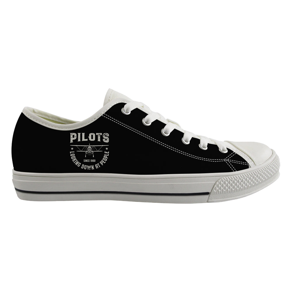 Pilots Looking Down at People Since 1903 Designed Canvas Shoes (Men)