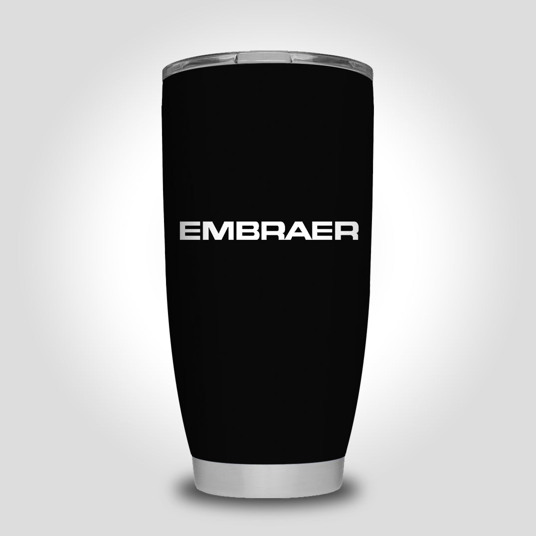Embraer & Text Designed Tumbler Travel Mugs