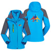 Colourful 3 Airplanes Designed Thick "WOMEN" Skiing Jackets