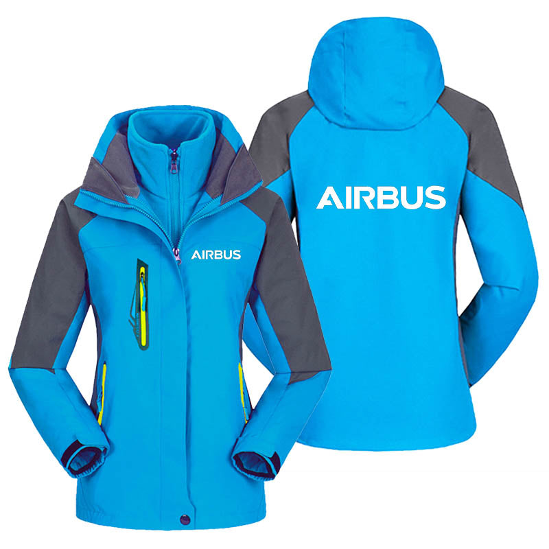 Airbus & Text Designed Thick "WOMEN" Skiing Jackets