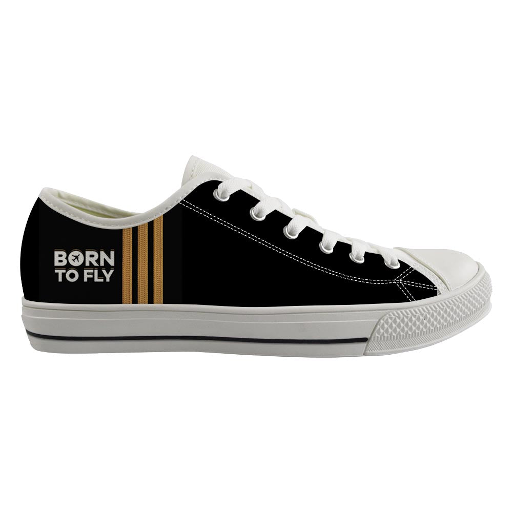 Born To Fly 3 Lines Designed Canvas Shoes (Men)