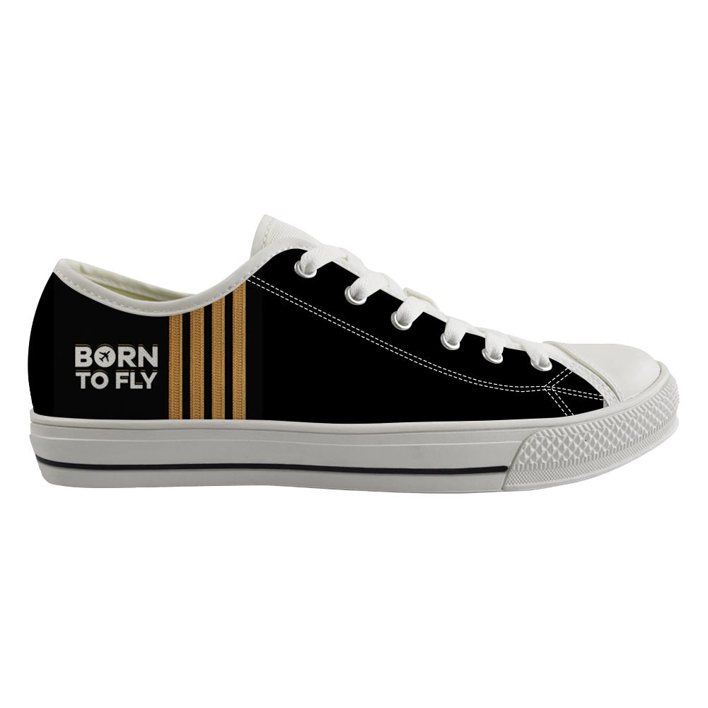 Born To Fly 4 Lines Designed Canvas Shoes (Men)