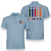 Colourful Cabin Crew Designed Double Side Polo T-Shirts