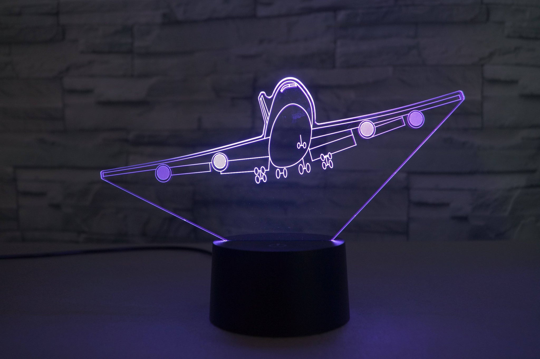 Landing Boeing 747 Designed 3D Lamp
