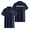 Embraer & Text Designed Stylish Polo T-Shirts (Double-Side)