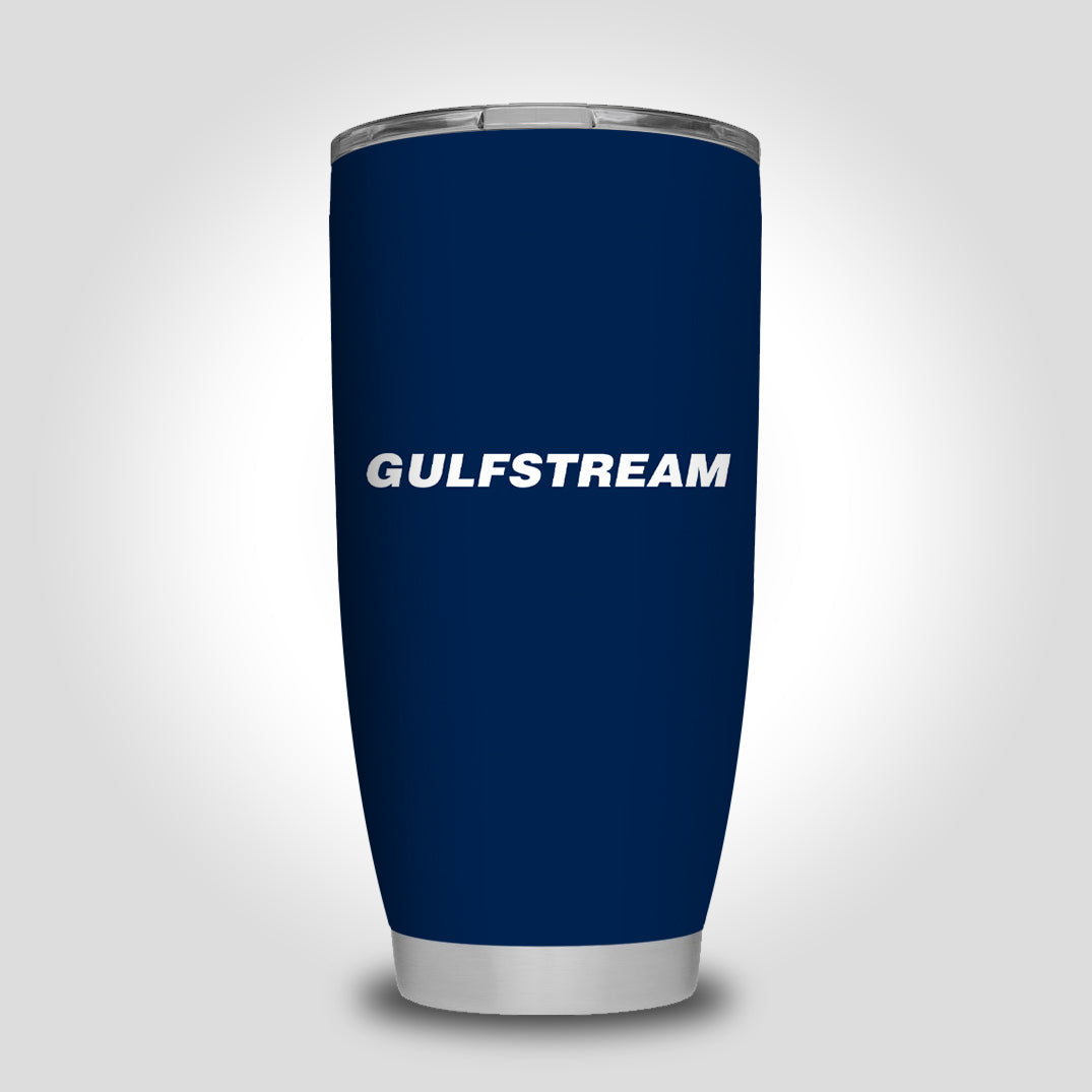 Gulfstream & Text Designed Tumbler Travel Mugs