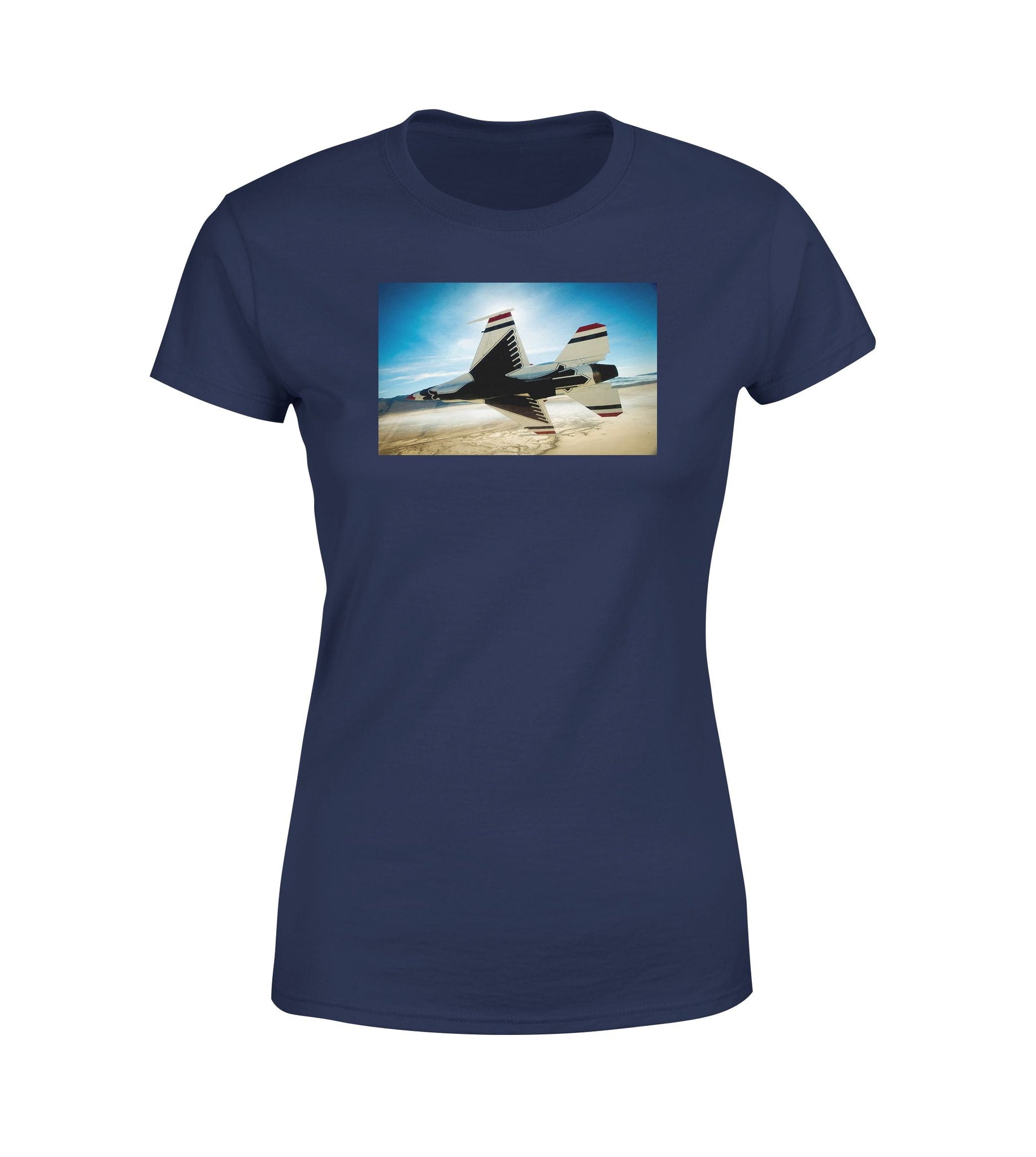 Turning Right Fighting Falcon F16 Designed Women T-Shirts