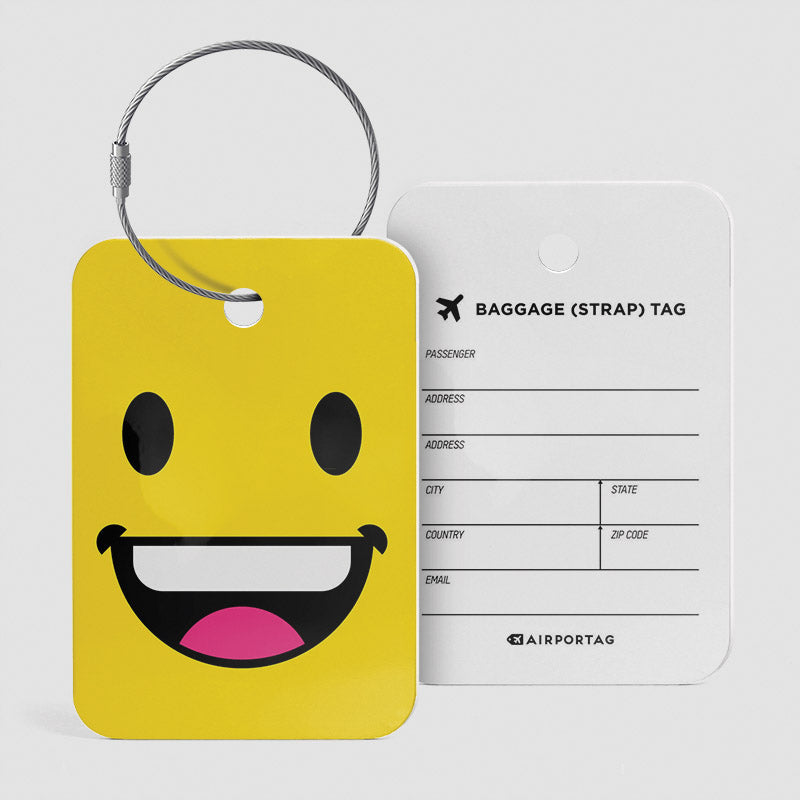 Emoji Happy - Luggage Tag