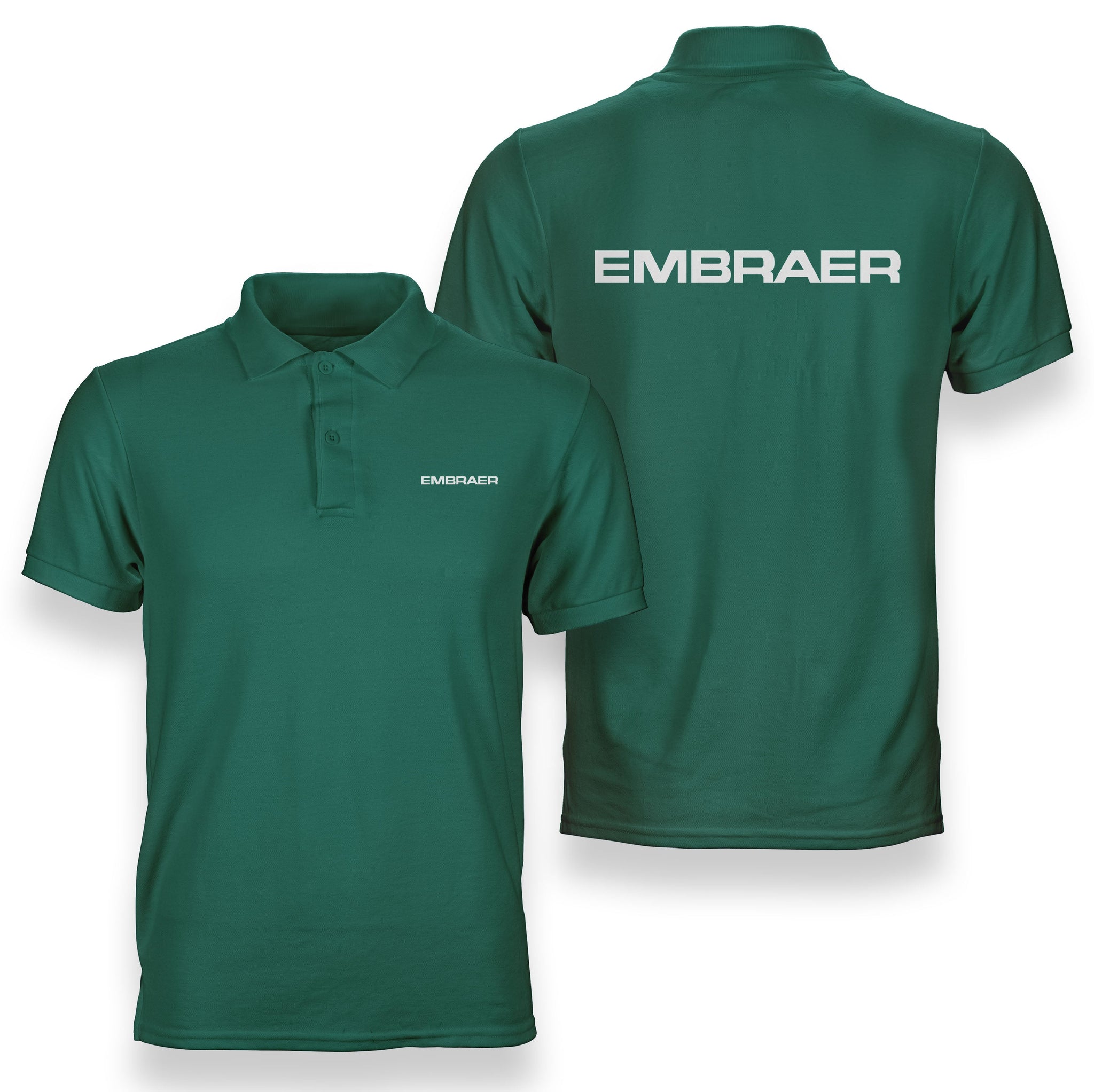 Embraer & Text Designed Double Side Polo T-Shirts