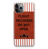 Flight Recorder Do Not Open Designed iPhone Cases