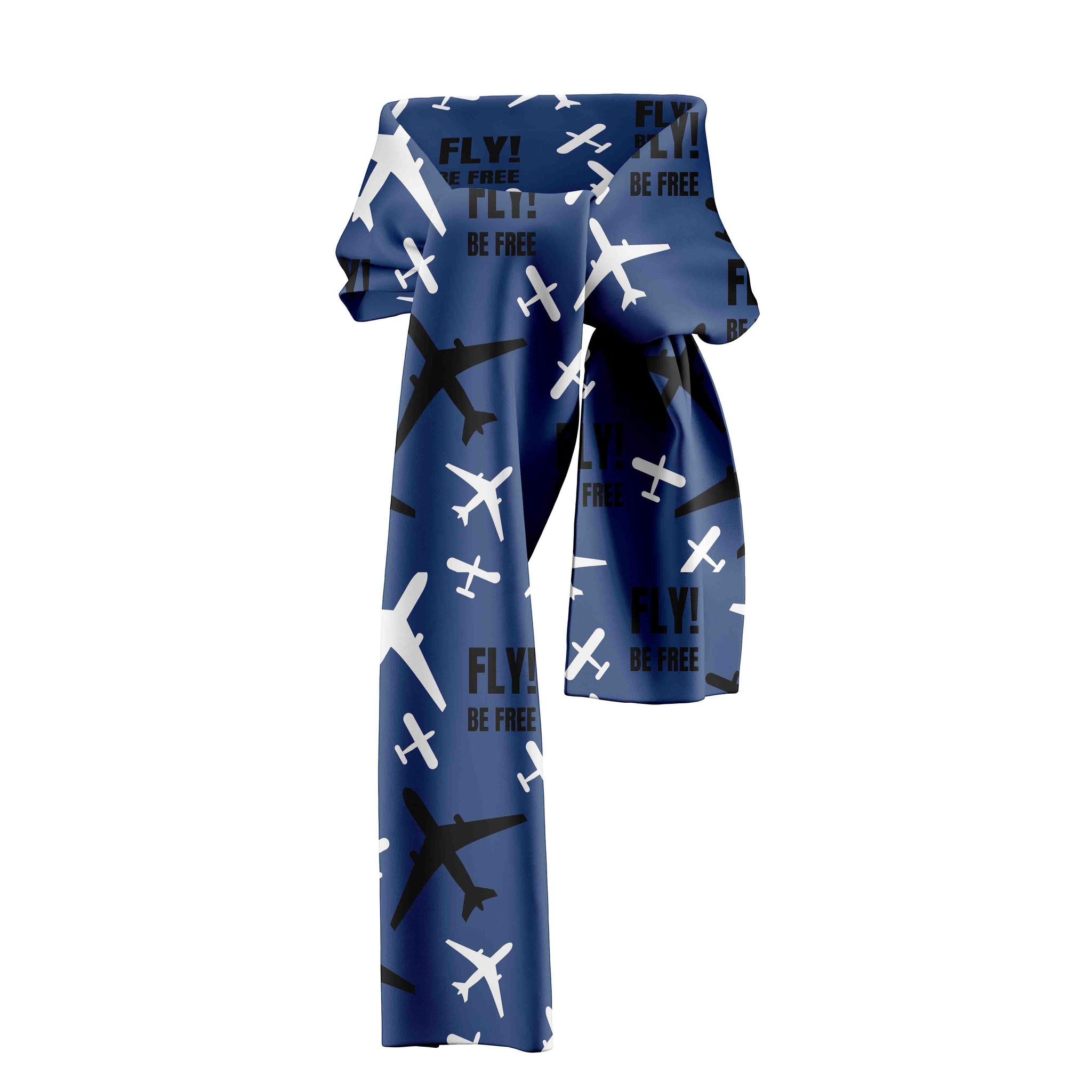 Fly be Free (Blue) Designed Scarfs