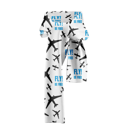 Fly be Free (White) Designed Scarfs