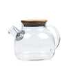 Glass Tea Pot With Wooden Lid - Set of 7
