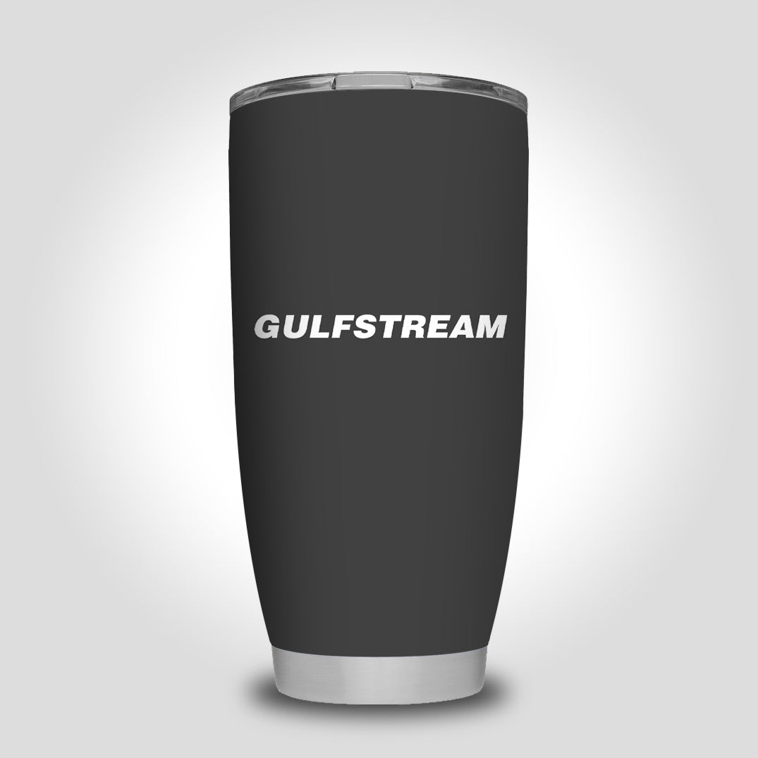 Gulfstream & Text Designed Tumbler Travel Mugs