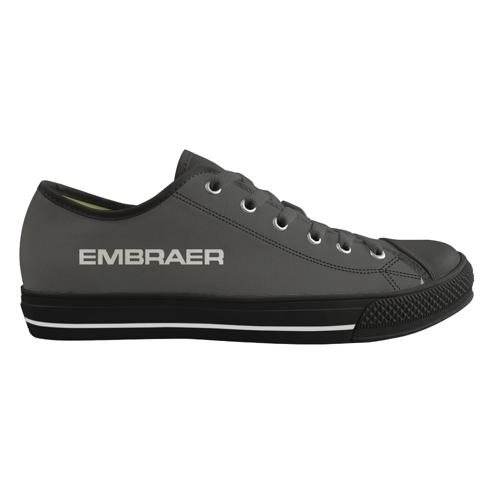 Embraer & Text Designed Canvas Shoes (Men)