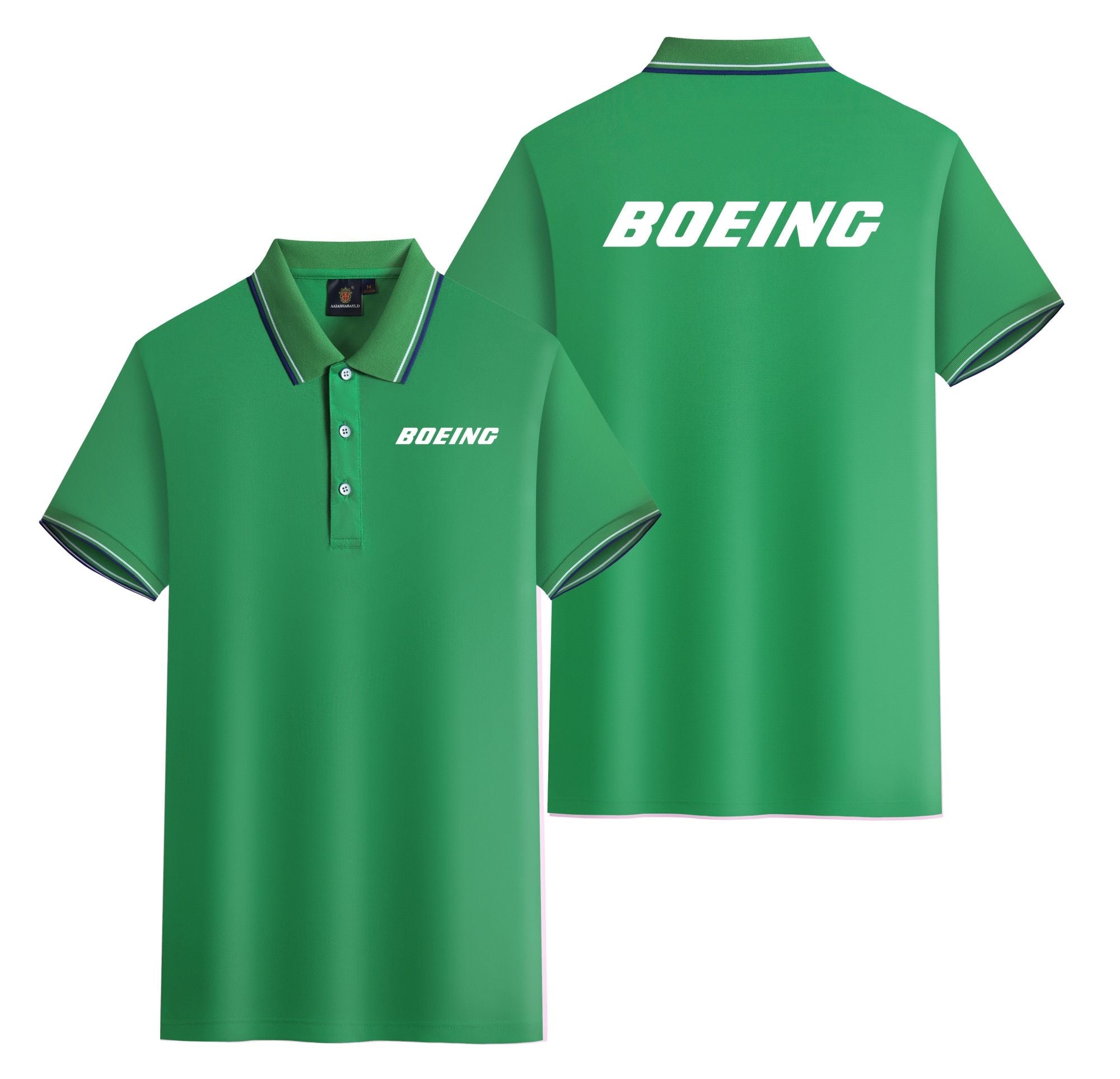Boeing & Text Designed Stylish Polo T-Shirts (Double-Side)