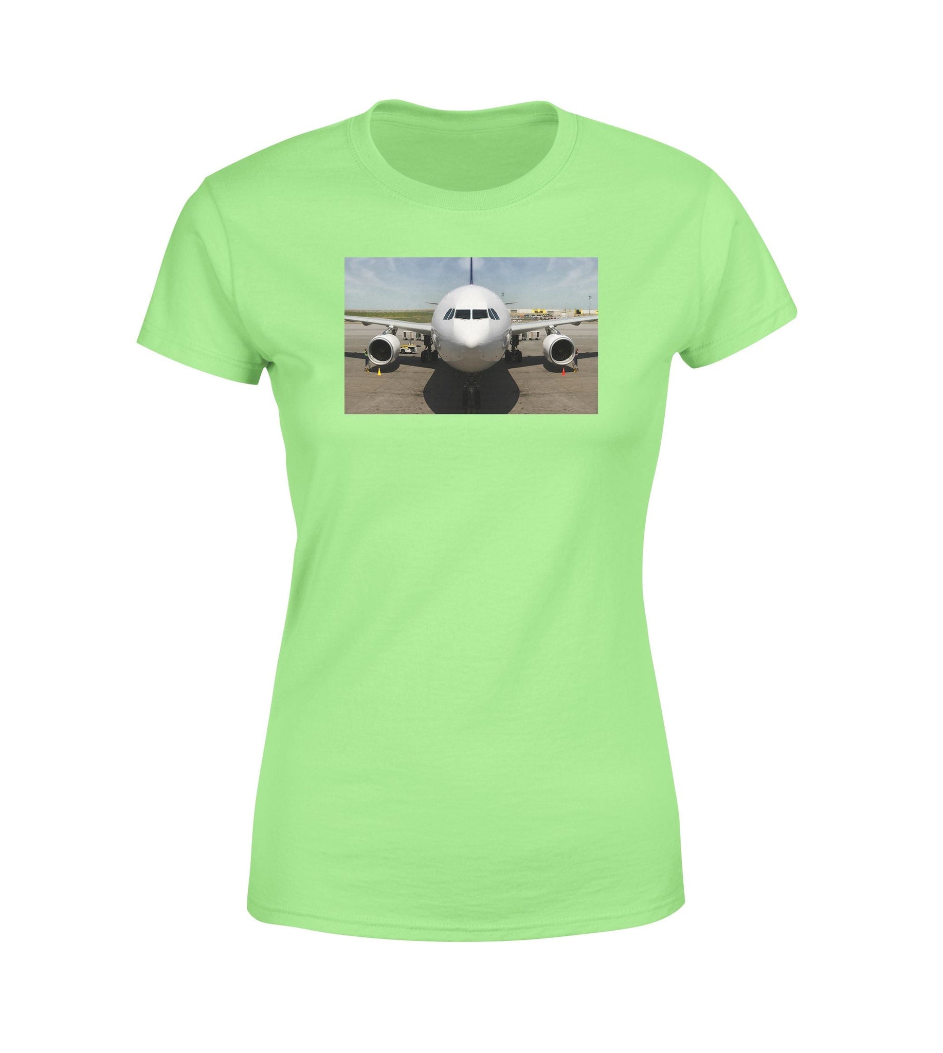 Face to Face with an Huge Airbus Designed Women T-Shirts