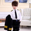 Aviation Uniforms Cosplay Halloween Costumes for Kids Pilot Flight Attendant Aircraft Boys Girls Carnival Role Play Clothing