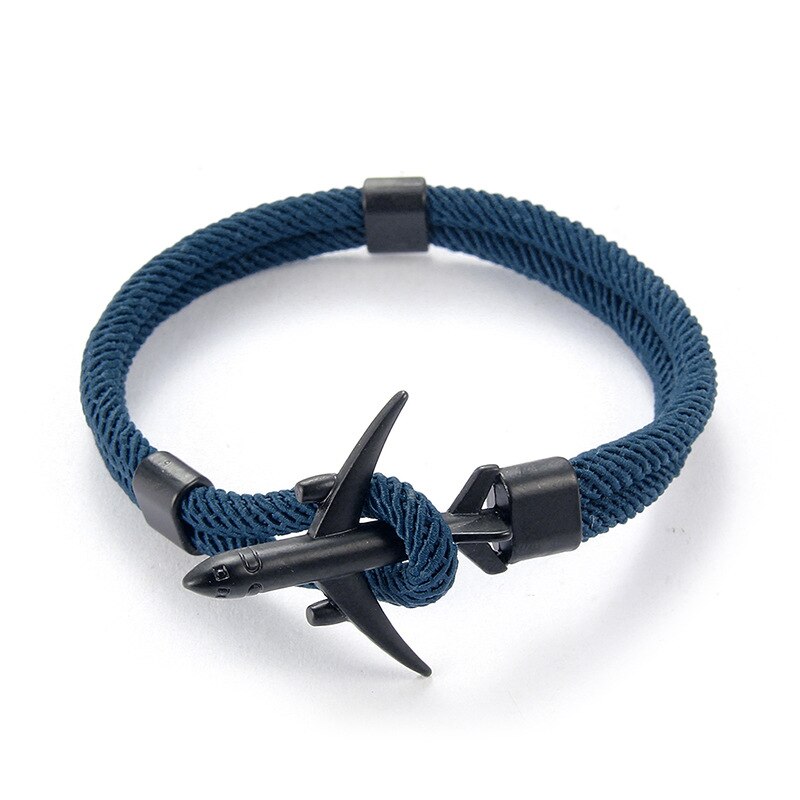 MiFaViPa Paracord Pulseras Chain Plane Bracelets Airplane Aviation Life Jewelry Sport Hook Men Charm Mens Style Fashion Bracelet