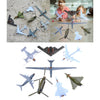 8PCS Assembly 4D Helicopter Aircraft Puzzle Aviation Model Building Kit Toys Construction Toy Collection Ornament Souvenir