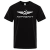 Aeroflot Aviation Russe Pilote Aerospace Aviateur T-Shirt Summer Brand Short Sleeve Fashion Tops O-Neck Stylish Mens T shirt