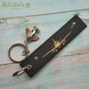 MiFaViPa Fashion Trinket Pilot Keychains Porte Woven Flight Crew Gift Aviation Key Chain with 1 PC Metal Plane Cessna Keyrings