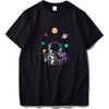 Astronaut T shirt Space Swing Under Moon Digital Print T-shirt Short Sleeve EU Size 100% Cotton Funny Aviation Tshirt