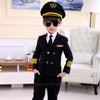 Aviation Uniforms Cosplay Halloween Costumes for Kids Pilot Flight Attendant Aircraft Boys Girls Carnival Role Play Clothing