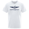 Aeroflot Aviation Russe Pilote Aerospace Aviateur T-Shirt Summer Brand Short Sleeve Fashion Tops O-Neck Stylish Mens T shirt