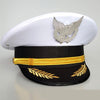 Unisex Flight Airline Captain Uniform Eaves Pilot Hat Civil Aviation Cap Aviator Security Staff Professional Cosplay