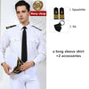 Top Grade Aviation Uniform Captain Navy Uniform Air Force Noble White Shirt Male Nightclub Pilot Flight Attendant For Officer C