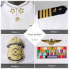 Aviation Pilots Classic White Shirt Navy Shirt Suit Male Officer Dress Ship Captain Sailor Costume Colonel Suits Uniform