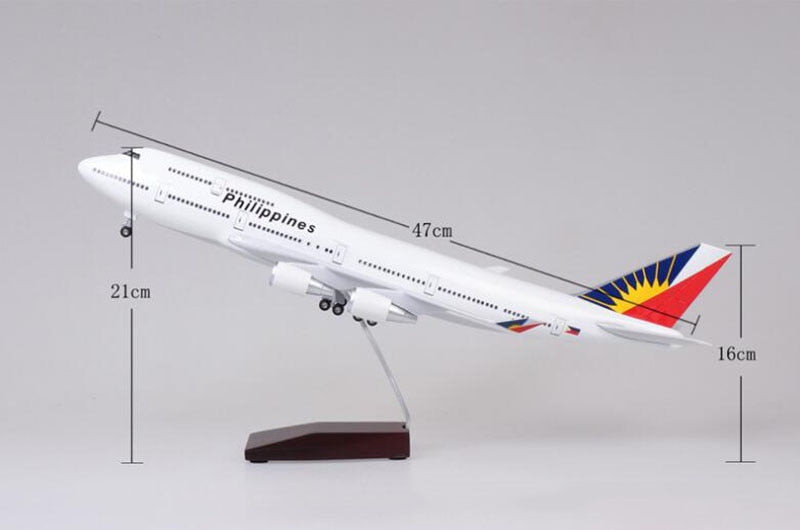 Philippines Boeing 747 Airplane Model (1/160 Scale - 47CM)