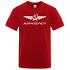 Aeroflot Aviation Russe Pilote Aerospace Aviateur T-Shirt Summer Brand Short Sleeve Fashion Tops O-Neck Stylish Mens T shirt