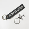 MiFaViPa Fashion Trinket Pilot Keychains Porte Woven Flight Crew Gift Aviation Key Chain with 1 PC Metal Plane Cessna Keyrings