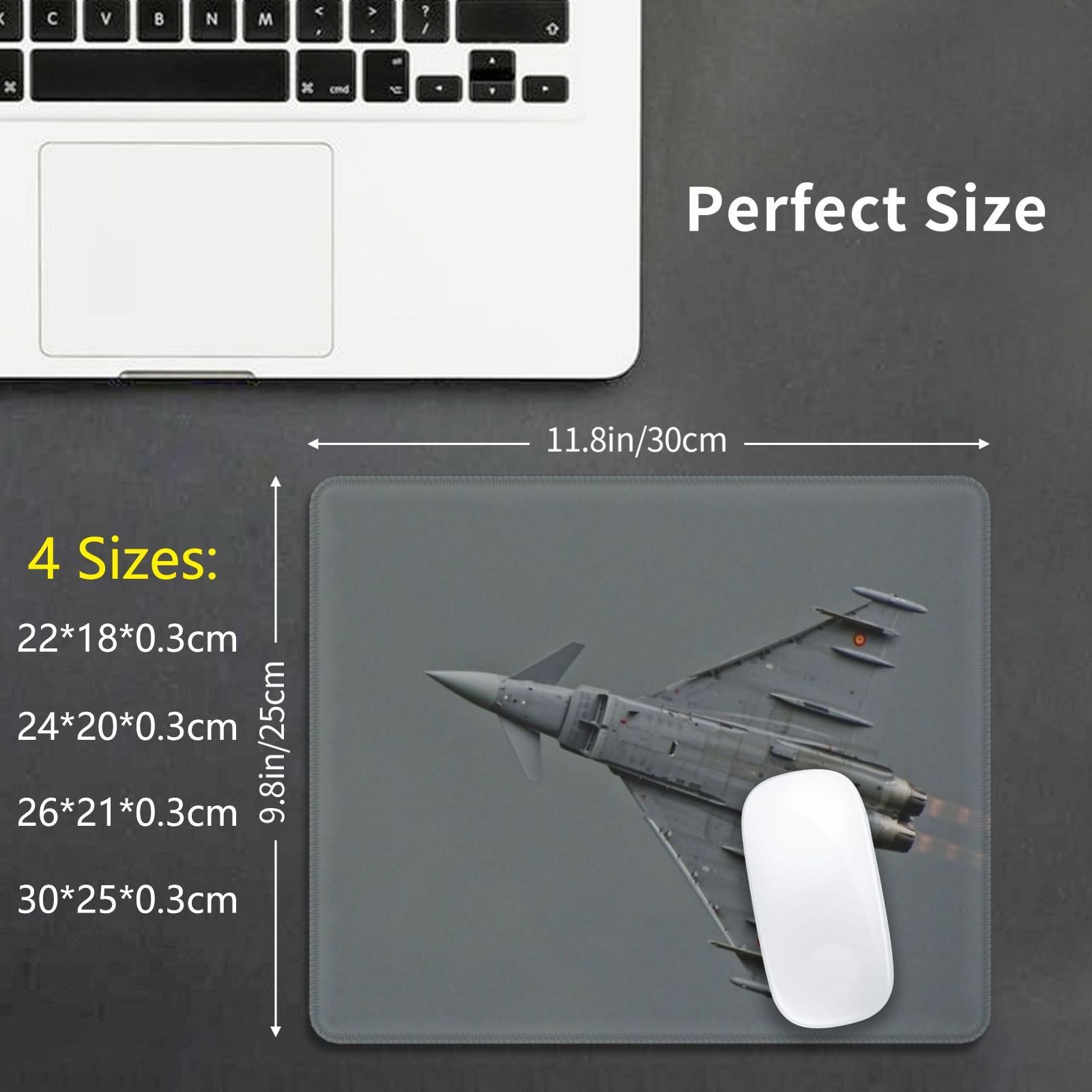 Make Some Noise Mouse Pad DIY Print Typhoon Eurofighter Jet Spanish Air Force Military Aviation Airshow