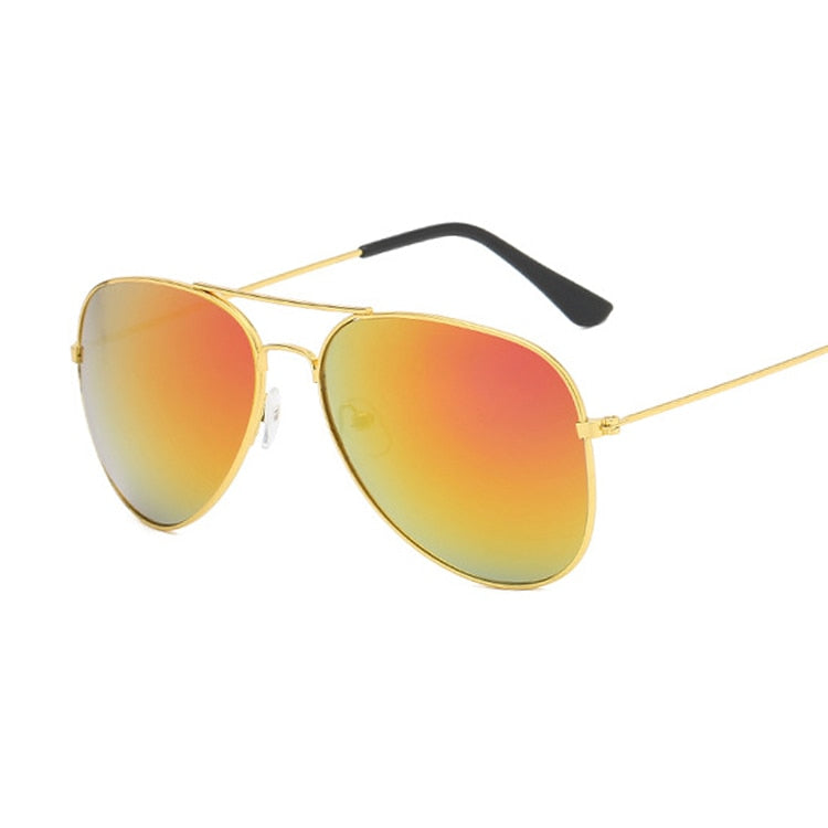 Vintage Aviation Sunglasses Woman Metal Frame Colorful Mirror Sun Glasses Male Female Fashion Brand Classic Design Oculos