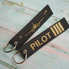 MiFaViPa Fashion Trinket Pilot Keychains Porte Woven Flight Crew Gift Aviation Key Chain with 1 PC Metal Plane Cessna Keyrings